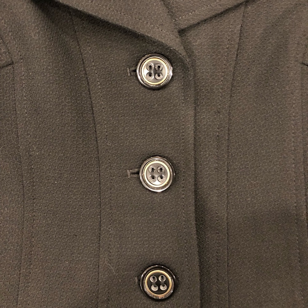 D&G Black Notched Collar Fitted Button Up Blazer SZ 42 4 6 - Picture 7 of 17